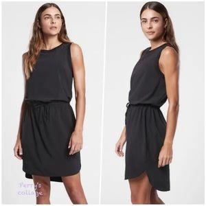 Athleta woman’s black Rincan lightweight casual mini dress